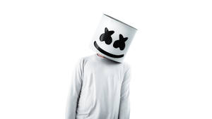 White Marshmello 4k Wallpaper