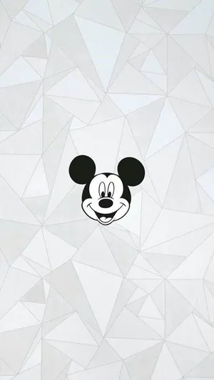 White Mickey Mouse Smiley Face Wallpaper