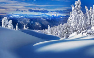 White Mountains Winter Scenery Wallpaper