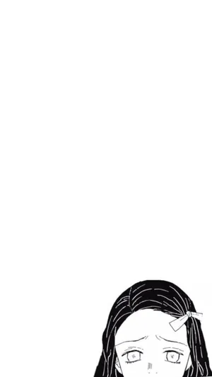 White Nezuko Background Cover Wallpaper