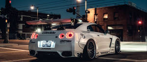 White Nissan Skyline Gtr R34 Rear Wallpaper