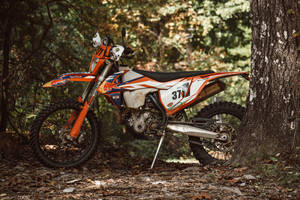 White Orange Duke 125 Ktm Bike Wallpaper