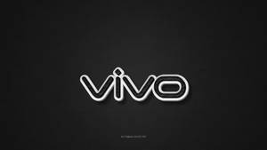 White Outline Vivo Logo Dark Wallpaper