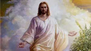 White Painting Of Jesus Christ Wallpaper