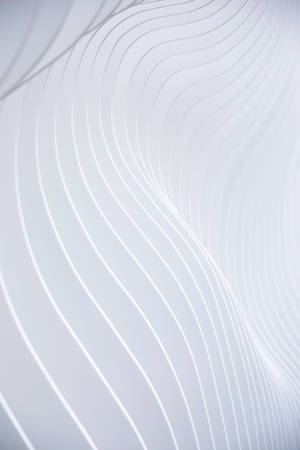 White Pattern Curves Architecture Wallpaper