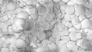 White Pile Of Shapes 3d Android Phone Wallpaper