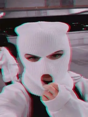 White Ski Mask Girl In Parking Lot Wallpaper