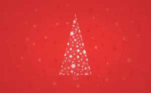 White Tree In Christmas Background Wallpaper