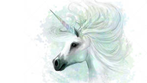 White Unicorn Wallpaper