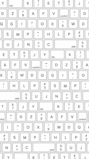 White Vertical Keyboard Aesthetic Wallpaper