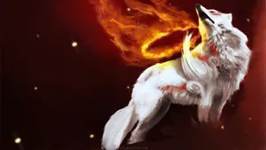 White Werewolf Painting Wallpaper