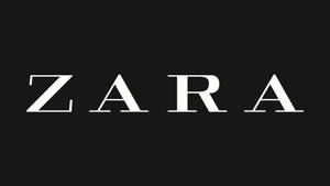 White Zara Logo In Black Wallpaper