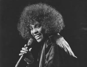 Whitney Houston Afro Hair Laughing Wallpaper