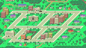 Wide Range City Landscape In Earthbound Wallpaper