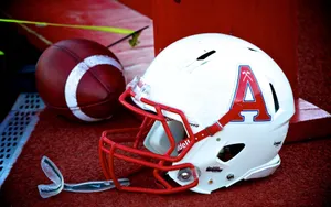 Widescreen Red American Football Wallpaper