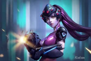 Widowmaker Silently Lurks In The Shadows Wallpaper