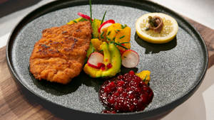 Wiener Schnitzel With Avocado Salad Wallpaper