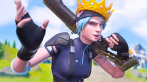Wildcat Fortnite With Crown Wallpaper