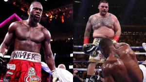 Wilder And Andy Ruiz Collage Wallpaper