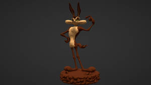 Wile E Coyote In Gray Wallpaper