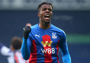 Wilfried Zaha Doing Fist Pump Wallpaper