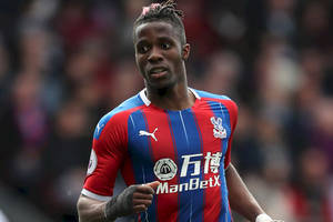 Wilfried Zaha In Striped Jersey Wallpaper