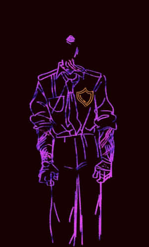 William Afton Five Nights At Freddy's Purple Aesthetic Drawing Wallpaper