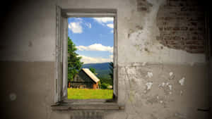 Window Grunge House Wallpaper