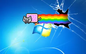 Windows 7 Broken Screen Hd Fan Art Wallpaper