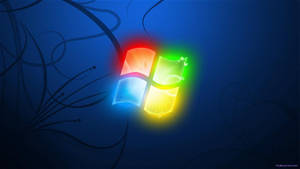 Windows 7 Logo In Neon Wallpaper