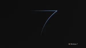 Windows 7 Logo On A Black Background Wallpaper