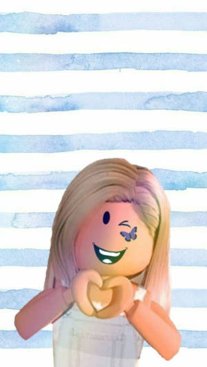Winking Roblox Aesthetic Girl Wallpaper