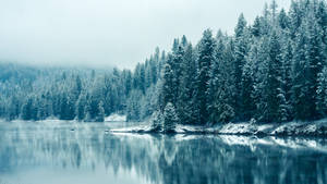 Winter Aesthetic Lake Wallpaper