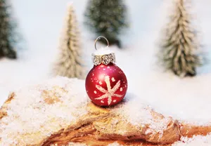 Winter Christmas Ball Wallpaper