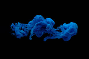 Wispy Smoke Blue Abstract Art Wallpaper