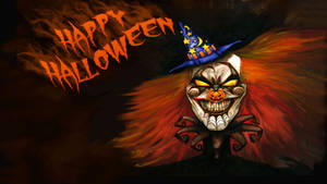 Witch Clown Happy Halloween Wallpaper