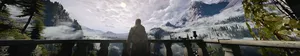 Witcher 3 Geralt Balcony View Wallpaper