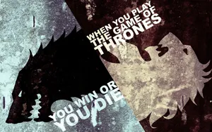 Wolf And Lion Logo Of Game Of Thrones Wallpaper