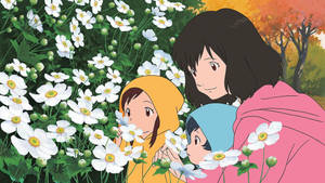 Wolf Children Anime Kids Wallpaper