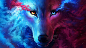 Wolf In Cute Galaxy Wallpaper