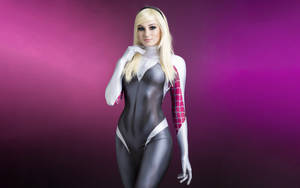 Woman Beautiful Spider-gwen Cosplay Wallpaper