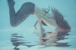Woman Underwater Mermaid Wallpaper