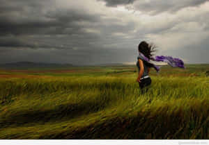 Woman Waiting For A Partner Wallpaper