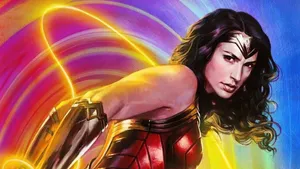 Wonder Woman 1984 In Magnificent Drawing Wallpaper