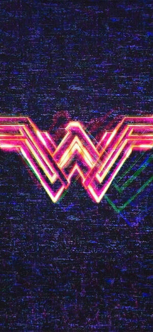 Wonder Woman 1984 Neon Light Logo Wallpaper