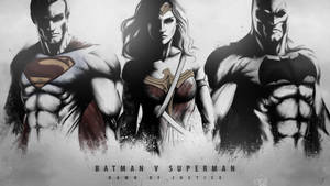 Wonder Woman Batman V Superman Sketch Wallpaper