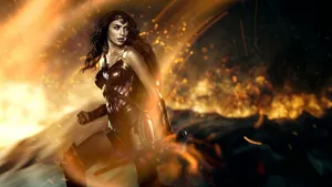 Wonder Woman Blazing Fire Wallpaper