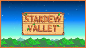 Wood Stardew Valley Logo Wallpaper