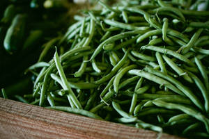 Wooden Crate Green Beans Wallpaper