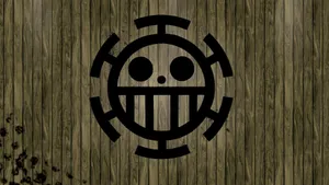 Wooden Trafalgar Law Jolly Roger Wallpaper